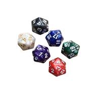 kesurpae Role Playing Games 20 Sided Dices Set Easy To Store Durable Suitable For Educational Play Flat And Smooth Multi Sided Game Dices Set Toys Polyhedral