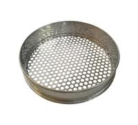 kesurpae Round Hole Sieve Portable Sand Sifter Gardening Mesh Filter Effective Food Preparation Needs Making Sorting Blueberry Sieve Stainless Steel Garden Soil, Silver, 14mm