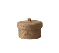 kesurpae Round Ottoman And White Basket With Lid Providing,01,16x12