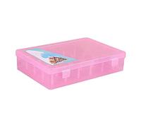 kesurpae Sewing Thread Box 42 Spools Large Capacity Bobbins Storage Household Cross-Stitch Sew Double Lock Organizing Container, Pink