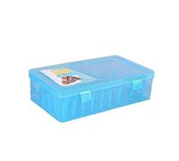 kesurpae Sewing Thread Box 42 Spools Large Capacity Bobbins Storage Household Cross-Stitch Sew Double Lock Organizing Container, Blue