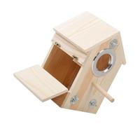 kesurpae Side Opening Wooden Bird House Encourages Natural Nesting Behaviors In Parrot Bird Breeding Box Lovebirds Nesting Box Parrot Nest Little Wooden Home Will Wonderful Addition To Garden