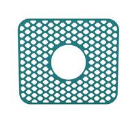 kesurpae Silicone Sink Pad Flexible Mat Designed for Kitchen Sink Provides Optimal Cushioning for Fragile Items While Draining Water Silicone Mat Anti Slip Soft Rubber Pad, Green, 34.5x29.5x0.7CM