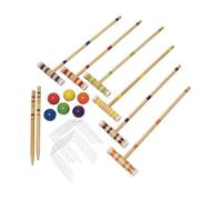kesurpae Six Player Croquet Set With Wooden Mallets And Game Components Making Lasting Memories Outdoors Six Player Croquet Set Is With Wooden Mallets Sport Outdoor With 6