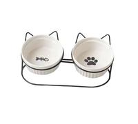 kesurpae Small Dog Ceramic Waterer Elevated Non Slip Base Feeding Small Dogs And Cats Water And Snacks To Meet Nutritional Needs Of Cats. MaterialThe Cat Bowl Is Made Of Ceramic