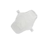 kesurpae Soft Super Thin Cotton Panty Liner Long Reusable Menstrual Pad Options for Everyday Have Plastic Snap Fastener Allowing to Be Clipped Around Underwear for Extra Security, White, 18cm
