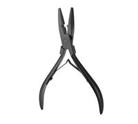 kesurpae Stainless Steel Hair Extensions Pliers Tool Multi Functional Home Comfortable Handling Beading Tools Easy To Hair Extension Pliers For Applying And Removing Links, Black, 13x8.4cm
