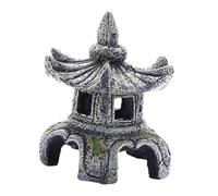 kesurpae Striking Pagoda Statue Stone Lamp Aquarium Tank Accessory Creative Habitat Shelter Unique Decor For Aquatic Life Enjoyment Land Turtle Habitat Shelter Hiding Cave Tool Gift