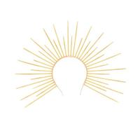 kesurpae Sun God Hair Accessory Halloween Decorative Headpiece Headband for Creative Comfortable For Themed Events And Stage Sun God Hair Accessory Costume, Gold, 42 x32 cm