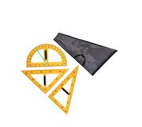 kesurpae Teaching Supplies Math Geometry Ruler Large Number for Architecture Students and Engineering Projects Drawing Math Geometry Tool Big Size Teacher Aids, Yellow, 3 pcs