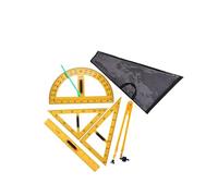 kesurpae Teaching Supplies Math Geometry Ruler Large Number for Architecture Students and Engineering Projects Drawing Math Geometry Tool Big Size Teacher Aids, Yellow, 5 pcs