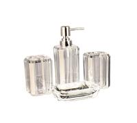 kesurpae Toothbrush Cup Bath Stuff Decor Soap Dish Bathrooms Beautiful and Tidy Lotion Dispenser Soap Toothbrush Holder Set Durable Bathroom Accessories Set Holder, Silver