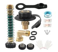 kesurpae Trusted RV City Water Inlet Connection With Premium Brass, Black