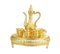 kesurpae Turkish Coffee Set Complete Drinkware Set Beautiful Easy to Clean Home Or Gift Holds 6 Cups of Delicious Brew Teapot Turkish Coffee Pot