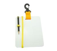 kesurpae Underwater Notebook Scuba Dive Diving Accessories Essential Communication Tool Compact Slate Every Diver Underwater Writing Board With Pencil Divers Slate, White, Yellow, 18.3x14.7cm