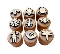 kesurpae Unique Wooden Stamps for Kids Classroom Crafting Clay Enriching Hands-On Learning Experiences Children to Play with Each Stamp Measures 3cmx3.5cm/1.18inch X 1.38inch