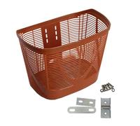kesurpae Universal Bike Basket Suitable For Most Models Easy Installation Pet Carrying During Fun Outdoor Adventures Detachable Dog Bike Basket Holder Plastic Carrier, Brown, 33x22.5x25cm