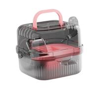kesurpae Versatile Spacious Hamster Cage With Transparent Lid Double Layer Portable Habitat Openable Top Easy To Clean Ventilation Portable Large Hamster Habitat Spacious Versatile, pink