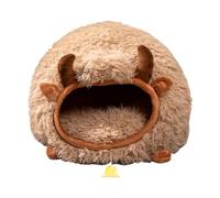 kesurpae Warm Psychological Cat Bed Indoor Cats Tent House Cozy Plush Velvet Removable Cushion For Comfort Is Closed Cat Bed Winter Autumn Pet Supplies Sleeping Kitten