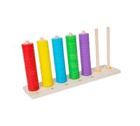 kesurpae Wooden Beads Sequencing Toy Set Promotes Coordination Through Color Matching Tasks And Engaging Activities Educational Rings Stacking Toy Early Learning Set