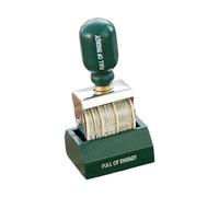 kesurpae Wooden Handle Dater Stamp Adjustable Date Stamp for Craft Digits Roller Stamp Year Month Date Rubber Stamp, A