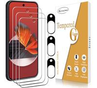 Kesuwe 3 + 3 Screen Protector for Google Pixel 9 Pro with Camera Lens Protector, Anti-Scratch, 9H Hardness, HD Clear, Bubble Free, Case Friendly, Easy Installation