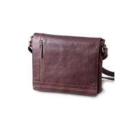 KESWICK LARGE LEATHER MESSENGER BAG IN BROWN