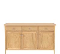 Keswick Oak 3 Drawer 3 Door Sideboard Rest Relax Beige One Size