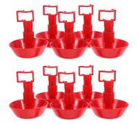 KESYOO 10 Pcs Automatic Red Plastic Chick Drinkers Poultry Drinker Cups Replaceable Water Bowls for Farm Chick Care