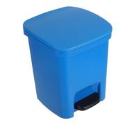 KESYOO 10L Blue Plastic Kitchen Trash Can with Foot Pedal Flip Top Lid | Rectangular Space-Saving Design, Touch-Free Opening, Hides Waste Neatly in Bedrooms, Offices, Apartments and Patios