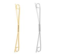 KESYOO 2 Piece Cardigan Clothespins, Collar Clips in Gold and Silver, Multifunctional Accessory for Sweater and Shawl, Protective Buckles That Do Not Damage the Fabric