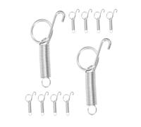 KESYOO 20pcs Large Fixed Spring Hook for Rabbit Cage Door, Silver Metal Animal Cage Latch with Handed Spring Lock, Suitable for Parakeet, Guinea Pig, Chicken Coops and Small Animal