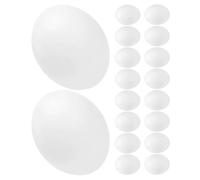 KESYOO 24 Pieces Realistic White Plastic Fake Bird Eggs Egg Shape for Nesting Training and Breeding Deterrence in Cages and Scientific Studies