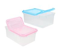 KESYOO 2pcs Silkworm Breeding Boxes Breathable Feeding Cage with High Transparency for Small Snails and Reptiles Pet Terrarium Suitable for Insect Feeding and Reptile Habitat