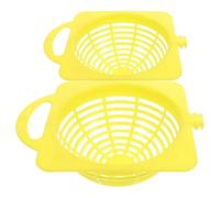 KESYOO 2pcs Small Yellow Plastic Bird Nesting Breeding Box for Lovebirds Cockatiels Parakeets Indoor Outdoor Cage Use