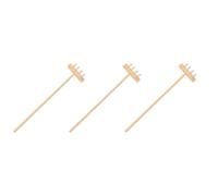 KESYOO 3 Pcs Mini Zen Rakes Set 14cm x 3.5cm - Tabletop Zen Garden Accessories for Meditation and Sand Play, and Adults Gardening Tools