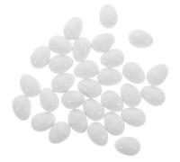 KESYOO 30 Pieces Solid Plastic Fake Eggs for Parrots Size 15.6mm X 21.4mm, Realistic Simulation for Breeding and Hatching Pigeons and Birds Nest Management Supplies