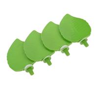 KESYOO 4 Bird Perch Holders Leaf Shape Rest Platform and Play for Parrots Cockatiels and Parakeets Accessories for Small Bird Cages Plastic Material