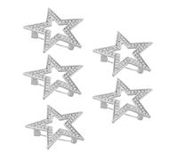 KESYOO 5-Point Star Brooch with Imitation Gems, Lightweight Alloy, 5 Piece Set, Suit Accessories, Scarf and Shawl, Sparkly Clip for Women in Events and Use