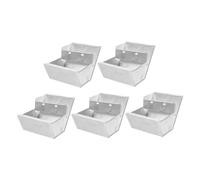 KESYOO 5pcs Rabbit Feeder Box and Water Dispenser Set, Metal Small Animal Food Dish for Cage Hanging, Suitable for Rabbits, Guinea Pigs, Chinchillas - Sturdy Pet Feeding Accessories