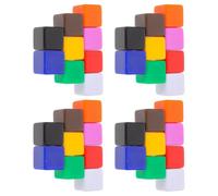 KESYOO 60pcs 16mm Acrylic Blank Dice Cubes with Rounded Corners Smooth Surface, Unfinished Paintable Story Dice Blocks for Educational Games, Party Props and DIY Crafts in Mixed Colors