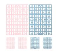 KESYOO 6pcs Small Animal Cage Mats Plastic Feet Pads Rabbit Floor Cushion for Hamsters Guinea Pigs Chinchillas with Pink and Sky Blue Non-slip Cage Liners for Indoor Pet Bedding