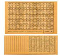 KESYOO Adhesive Numeric Stickers for Euro Savings Money Boxes 20 Sheets of Labels for Challenge 10000€ Individual Numbers Ideal for Tracking and Personalization of Goals