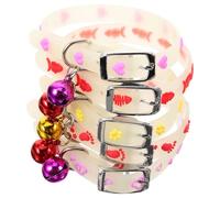 KESYOO Adjustable Luminous Collar for Pets 5 Pieces Random Colours Fluorescent Design Comfortable Anti-Lost Pad Suitable for Dogs and Cats on Walks Random Colour