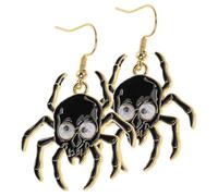 KESYOO Black Spider Earrings for Women Teardrop Earrings 3D Shiny Enamel Halloween Accessories Party Costume Creative Giant Spider Jewelry for Women