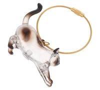 KESYOO Cat Hair Storage Capsule Keychain for Siamese Cat Pet Whisker Memorial Keepsake Holder with Pendant First Haircut Souvenir