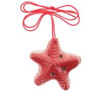 KESYOO Ceramic Ocarina Six Hole Red Ocarina C Key Traditional Wind Flute Musical Instrument for Boys and Girls Education Beach Party Favor