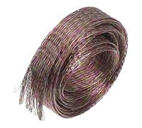 KESYOO Elastic Copper Mesh Screen for Jewelry Making, Hole Blocking Copper Fabric Roll, Metal Wire Craft Supply for DIY Brooches and Artistic Repairs, Gold Light Purple #8