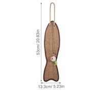 KESYOO Fish-shaped Sisal Cat Scratching Pad 13.3×53cm Hanging Claw Grinding Mat Sofa Protector Random Color Suitable for Cats Random Color
