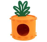KESYOO Large Carrot Stump Hamster Bed Warm Cozy Felt Nest for Small Animals Like Chinchillas, Rabbits and Squirrels Bed